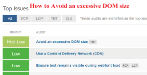 Avoid an Excessive DOM Size How to Optimize Website Performance 2023